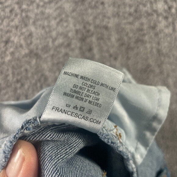 Francescas Harper Heritage Denim Skirt Mini Skirt Size M Blue Raw Hem Short Y2K - Picture 7 of 8